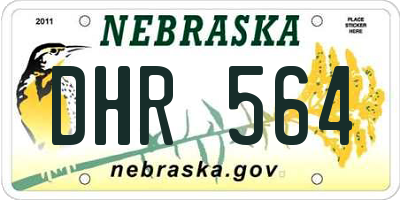 NE license plate DHR564