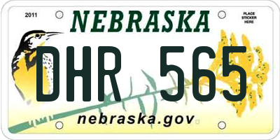 NE license plate DHR565