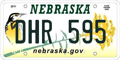 NE license plate DHR595