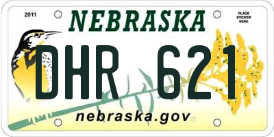 NE license plate DHR621