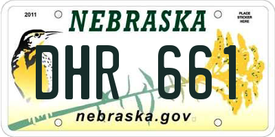NE license plate DHR661