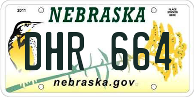 NE license plate DHR664