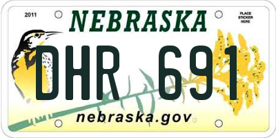 NE license plate DHR691