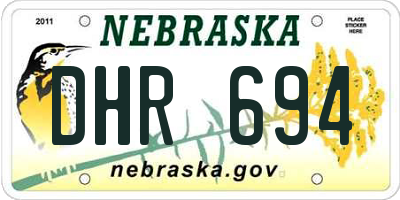 NE license plate DHR694