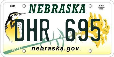 NE license plate DHR695