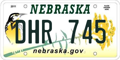 NE license plate DHR745