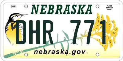 NE license plate DHR771