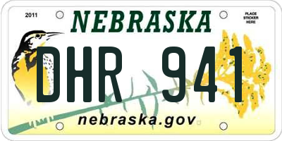 NE license plate DHR941