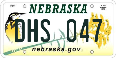 NE license plate DHS047