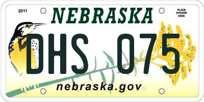 NE license plate DHS075