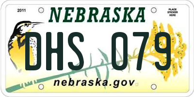 NE license plate DHS079
