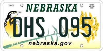 NE license plate DHS095