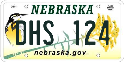 NE license plate DHS124