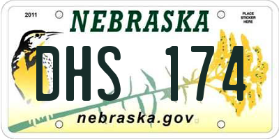 NE license plate DHS174