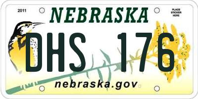 NE license plate DHS176