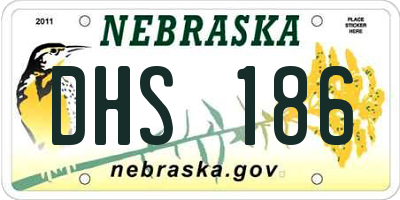 NE license plate DHS186