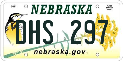 NE license plate DHS297