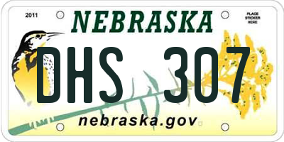 NE license plate DHS307