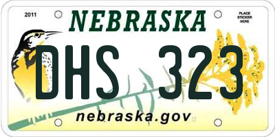 NE license plate DHS323