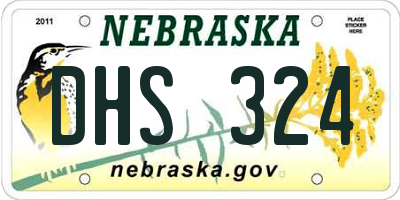 NE license plate DHS324