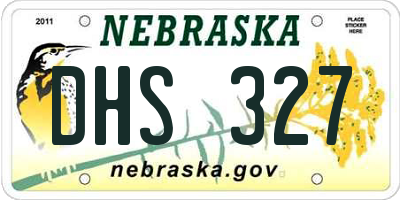 NE license plate DHS327