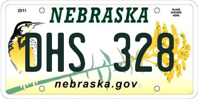 NE license plate DHS328
