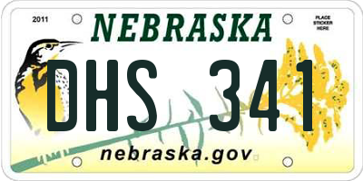 NE license plate DHS341