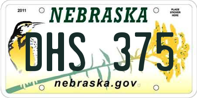NE license plate DHS375