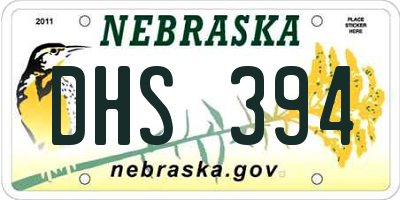 NE license plate DHS394