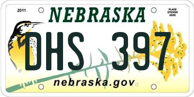 NE license plate DHS397