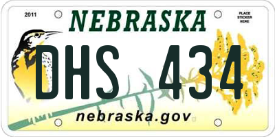 NE license plate DHS434