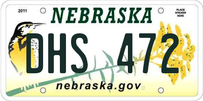 NE license plate DHS472