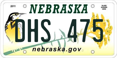 NE license plate DHS475