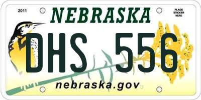 NE license plate DHS556