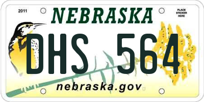 NE license plate DHS564