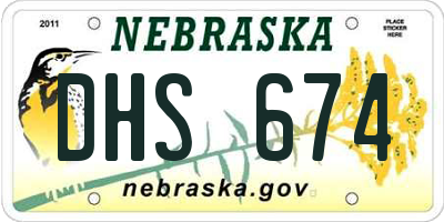 NE license plate DHS674