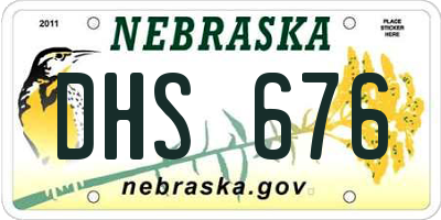NE license plate DHS676