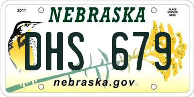 NE license plate DHS679