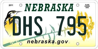 NE license plate DHS795