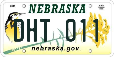 NE license plate DHT011