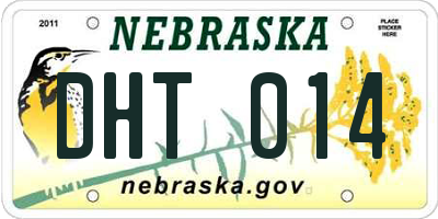 NE license plate DHT014