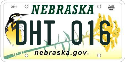 NE license plate DHT016