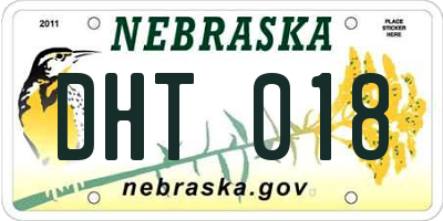 NE license plate DHT018