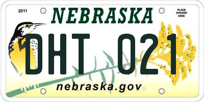 NE license plate DHT021