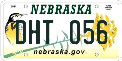 NE license plate DHT056