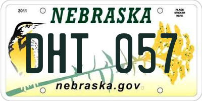 NE license plate DHT057