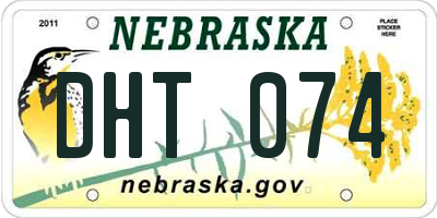 NE license plate DHT074