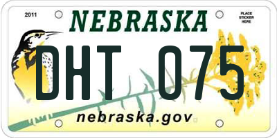 NE license plate DHT075