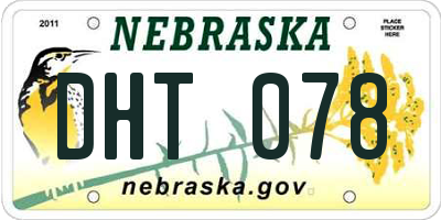 NE license plate DHT078