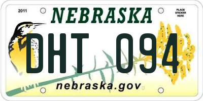 NE license plate DHT094